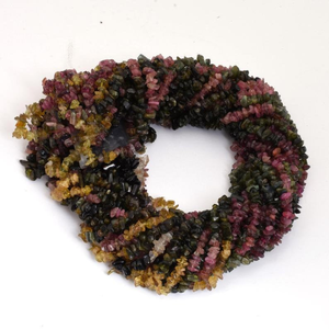 Perles de tourmaline naturelle multi non coupées puces de pierres précieuses multicolores brutes perles de gravier irrégulières pour la fabrication de bijoux fournitures de bricolage - Product Image 4