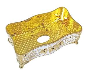 Luxury Gold and White Elegant <b>Tissue</b> Holder Napkin Dispenser Multifold Trifold <b>for</b> Home and <b>Weddings</b> - Product Image 3