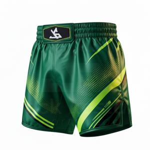 กางเกงชกมวย MMA สีดำแบบกำหนดเอง ยืดหยุ่น แห้งเร็ว ระบายอากาศได้ดี สำหรับกีฬาคิกบ็อกซิ่งและกราปลิง 男女兼用 - Product Image 2