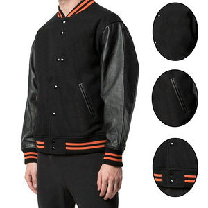 Vestes universitaires OEM patchs de broderie vierges personnalisés Letterman Varsity Jacket CollegeBaseballjacket pour hommes expédition DDP - Product Image 4