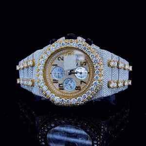 Alta calidad de lujo automático Iced out VVS Clarity Moissanite Diamante tachonado Hip Hop reloj para hombres reloj joyería - Product Image 1