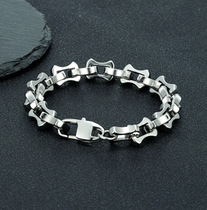 Pulseras de Cadena Cubana de Acero Inoxidable Plateado con Circonitas y Moissanita, Joyería Hip Hop, para Unisex, Regalo de Fiesta, Calidad Premium - Product Image 2