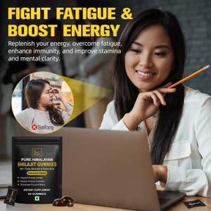 Private Label 100% <b>Pure</b> <b>Himalayan</b> <b>Shilajit</b> Gummies with 85+ Trace Minerals & Fulvic Acid for Strength Energy & Immune Booster - Product Image 3