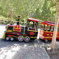 Haute qualité bonne sécurité coloré électrique parc d'attractions personnalisé Train sans piste à vendre