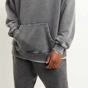 Sudadera con capucha lavada con ácido de algodón 100% de alta calidad Sudadera con capucha de ajuste regular para sudaderas con capucha de impresión digital de diseño propio personalizado unisex para invierno - Product Image 6