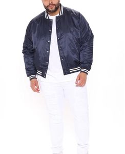 Veste universitaire en satin tricoté sur mesure, vente en gros OEM |   Blouson Bomber de Baseball Streetwear Printemps Broderie Respirant Tendance - Product Image 3