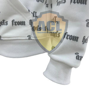 Custom Men's Full Face Zip up Hoodie All Over Print <b>Sweatshirt</b> Streetwear Full Letter Printing Hip Hop Casual Hoodies - Product Image 6