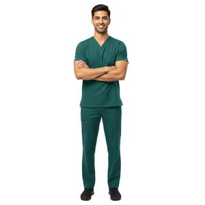 ชุดสครับแพทย์ชายคุณภาพสูง ปรับแต่งได้ ทนทาน สวมใส่สบาย เสื้อคอวีและกางเกง ชุดยูนิฟอร์มคลินิกโรงพยาบาล ผู้เชี่ยวชาญด้านการจัดหา - Product Image 5
