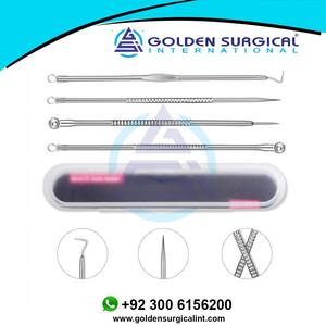 Ensemble d'outils d'extraction des points noirs pour le nettoyage du visage, 4 pièces, acier inoxydable, aiguille pour éliminer l'acné, aiguille pour éliminer les points noirs, pour les soins de santé - Product Image 5