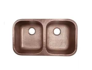 Fregadero de cocina de Metal de cobre hecho a mano pulido cuadrado fregadero de cocina de Metal hecho a mano decorativo fregaderos comerciales para casa Venta caliente - Product Image 3