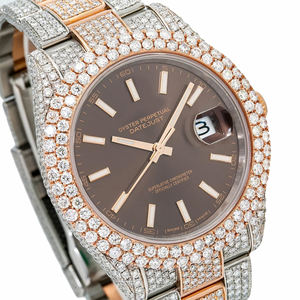 Montre Hip Hop carrée en or jaune avec cadran en verre et moissanite, fabrication d'usine, VVS, unisexe - Product Image 2