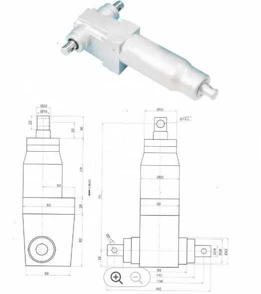 Thiết Bị Truyền Động Thủy Lực Xi Lanh Thủy Lực Trung Quốc Bơm Thủy Lực Cho Giường Bệnh Viện Giường Làm Đẹp Giường Y Tế Tải 10KN