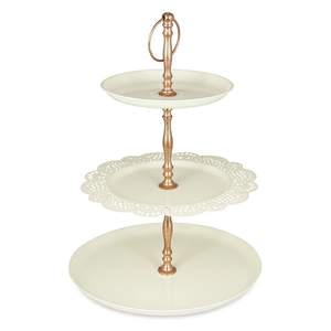 Hammered design Nickle Plated Finishing Metal <b>Cake</b> Platter In Custom Shape Decorative Food Dessert <b>Cake</b> <b>Server</b> Stand For Bars - Product Image 3