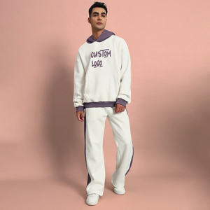 Offre Spéciale – Survêtements à Capuche Homme Streetwear Légers et Respirants de Haute Qualité, Imprimés Personnalisés, 100% Coton, Style Empilé - Product Image 3