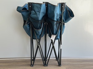 Huy Gia, silla plegable de doble asiento para exteriores de Metal duradero, logotipo personalizable, reposabrazos plegables modernos para muebles de parques - Product Image 4