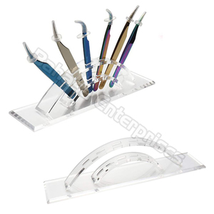 Support de rangement transparent en acrylique à 6 trous pour pinces à cils, présentoir pour pinces à cils de greffe, outils de maquillage et de beauté - Product Image 2