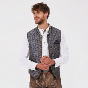 Chaleco reversible bávaro tradicional para hombre con botones de cuerno otoño cálido Oktoberfest Trachten Wear sin mangas festivales alemanes - Product Image 2