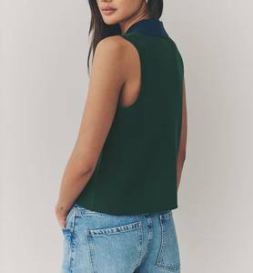 Camisetas sin mangas con estampado de logotipo personalizado con tu propio diseño, ropa informal, camisetas sin mangas para mujer, camisetas sin mangas sólidas sin cuello - Product Image 5