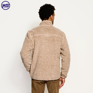 Veste en polaire pour hommes, manches longues, tissu polaire personnalisé, couleur unie, chaud, nouveau Design - Product Image 2