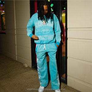 Sweat-shirt unisexe personnalisé en molleton bouclette, coupe courte, avec impression numérique délavée et strass, grammage lourd, style streetwear hiver - Product Image 6