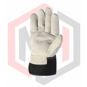 Guantes de Palma reforzados de cuero, resistentes al calor y transpirables, resistentes al desgarro, longitud personalizable para trabajos mecánicos de almacén - Product Image 5