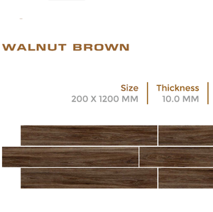 Tablas de Madera en Azulejos de Porcelana Vitrificada de 20x120cm con Efecto Madera para Pisos de Cocina en Modelo 'Beige Nogal' de Novac - Product Image 5