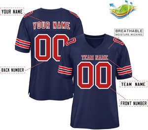 Custom <b>Plus</b> <b>Size</b> American Football Sportswear Breathable Polyester <b>Mesh</b> Quick Dry Jerseys with OEM Stripes Sublimation Printing - Product Image 6
