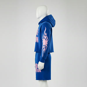 Conjunto de sudadera con capucha personalizada para hombre, conjunto de 2 piezas de algodón callejero, trajes para correr, conjunto corto de dos piezas para hombre - Product Image 3