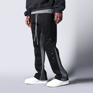 กางเกงวอร์มขายาวผ้าคอตตอนขาบานทรงหลวมขนาดใหญ่กางเกงวอร์มผ้าฟลีซทรงหลวม - Product Image 2