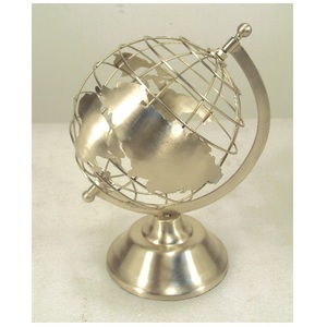 Black Powder Coated Metal World Globe With Base For Home Office <b>Table</b> <b>Top</b> <b>Decorative</b> - Product Image 4