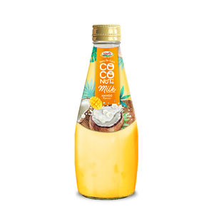 Leche de Coco con Nata de Coco Sabor Arándano 290 ml Botella de Vidrio Bebidas Saludables Bebida de Leche Vegana NAWON Proveedor Mayorista - Product Image 5