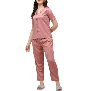 Camisón de Seda 100% para Mujer, Satinado, Bordado, Largo hasta la Rodilla, Manga Corta, Sexy, Talla Grande, Secado Rápido - Product Image 1