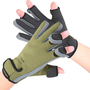 Gants de pêche unisexes imperméables antidérapants extensibles avec fermeture auto-agrippante, doigts amovibles, matière nylon respirante, intelligents et polyvalents - Product Image 3