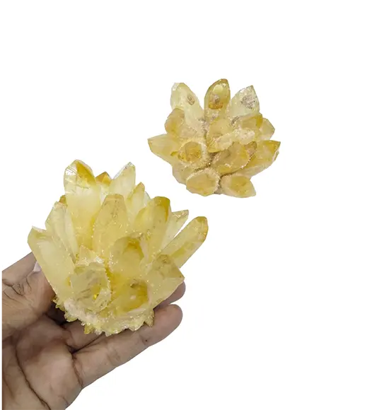 Gemstone Citrine Quartz Family Cluster points Citrine Clusters from Indian Exporters From Amayra Crystals Exports