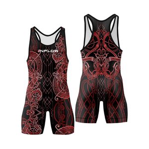 Équipement de lutte, protège-tête, impression intégrale personnalisée, adultes, spandex/polyester, unisexe, justaucorps de lutte, Bsci, vente en gros, réversible, durable - Product Image 3