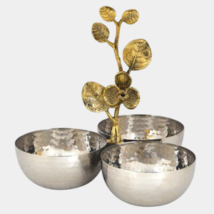 Bol de service de vaisselle unique Bols en métal de meilleure qualité avec accents en laiton Snack Server Bol à fruits secs Accessoire de table à manger - Product Image 6