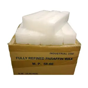 100% Pure Kwaliteit Volledig Verfijnde Parraffin Wax/Parafin Wax/Paraffine Wax 58/60 Tegen Beste Goedkope Groothandel Prijzen