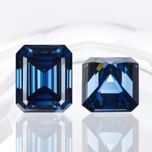 Giá rẻ giá 4 CRT Vàng moissanite kim cương VVS1 D lớp Emerald cắt tổng hợp phòng thí nghiệm tạo ra lỏng đá quý vượt qua Kim Cương Tester - Product Image 1