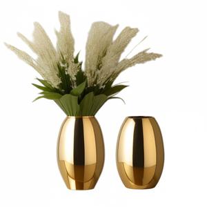 Ensemble de vases à fleurs en acier inoxydable doré de qualité supérieure, design élégant, métal, pour la décoration de la maison et du bureau, au prix le plus bas - Product Image 1