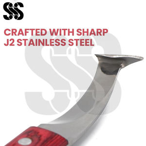 Nouveauté : couteau à tonte de sabots personnalisé, lame incurvée en acier inoxydable, robuste, résistant à la rouille, de haute qualité, équestre - Product Image 6