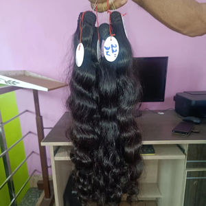 Extensiones de cabello virgen indio de alta calidad, máquina de ondas naturales, accesorio de tejido de trama doble, todos los colores adecuados - Product Image 5