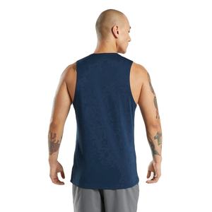 Camiseta sin mangas de alta calidad con cuello redondo para gimnasio para hombre, diseño de logotipo personalizado, tejido de punto informal de poliéster transpirable competitivo - Product Image 3