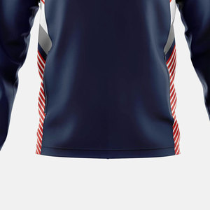 แจ็คเก็ตสวมศีรษะซิปครึ่งตัวของผู้ชายเสื้อแจ็กเก็ตไตรมาสพิมพ์ซับลิเมชันผลิตแบบมืออาชีพ - Product Image 4