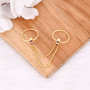 สร้อยพลอยทัวร์มาลีนสีชมพูทรงกลมธรรมชาติ925แข็งห่วงโซ่สีเหลืองทองทำมือสำหรับเธอ - Product Image 5