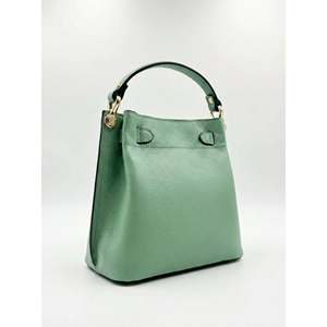 Borsa a secchiello da donna in vera pelle Dollaro strutturata Art. 26046-Fatto a mano in Italia - Product Image 3