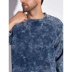 2025 personalizado Vintage lavado ácido desgastado Sudadera con capucha pantalones de chándal conjunto de talla grande francés Terry algodón Jogger con capucha - Product Image 6