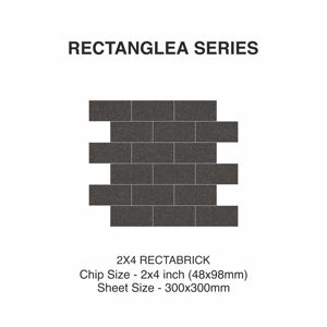 High Quality 2x4 Rectabricks Fullbody Ceramic <b>Mosaic</b> Customizable 300x300mm Wall Street Park Design for Luxury Outdoor Bathroom - Product Image 2