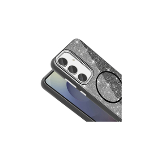 Coque en silicone blanc scintillant compatible MagSafe de luxe pour Samsung Galaxy S23 FE Netzy SAFA Okso Series Marble Ins 7 Plus - Product Image 3