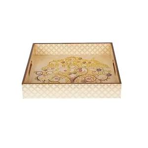 Bandeja de Servir para Desayuno de Acacia Ecológica, con Asas de Metal, Hecha a Mano, Diseño Rectangular Moderno y Duradero, Gran Venta - Product Image 2