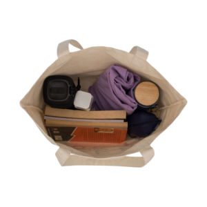 กระเป๋าผ้าแคนวาสออกแบบหลากรูปแบบกระเป๋าใส่ของชำและถุงช้อปปิ้งแบบใช้ซ้ำได้พร้อมที่จับคู่แบบถือสะพายไหล่สไตล์ลำลอง - Product Image 5